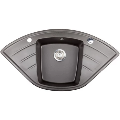 Zlewozmywak narożny Brenor ALTAIR czarny metalik