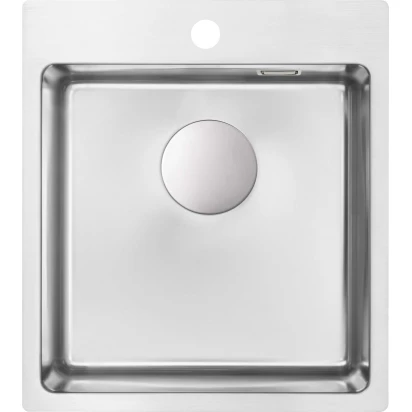 Zlewozmywak stalowy 1-komorowy bez ociekacza 450x505 Deante OLFATO ZPO 010A satyna