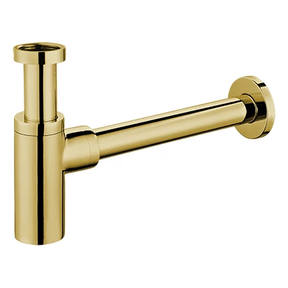 Złoty syfon umywalkowy ozdobny Omnires A186GL złoty