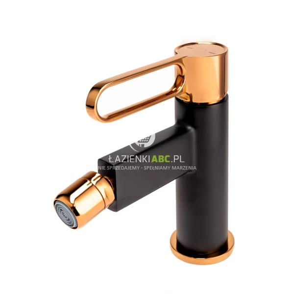 Bateria bidetowa FDesign ZAFFIRO FD1-ZFR-6-25 różowe złoto/czarna