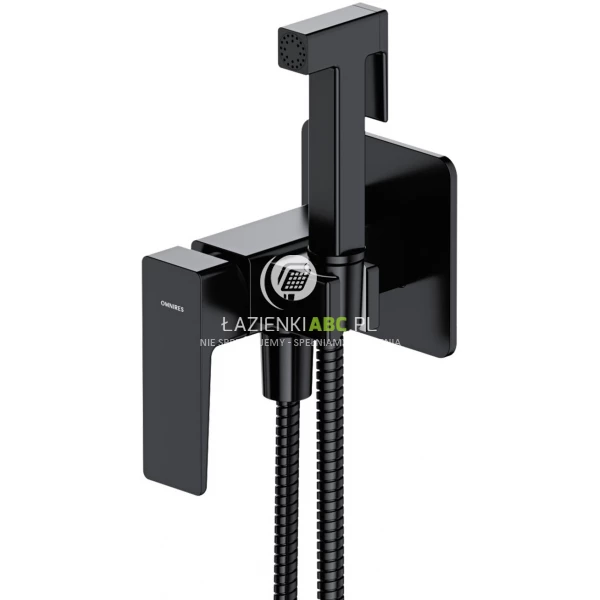 Bateria bidetowa podtynkowa Omnires PARMA SYSPMBI2BL czarna mat