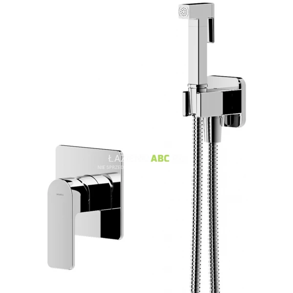 Bateria bidetowa podtynkowa z rączką typu bidetta Omnires BARETTI SYSBABI1XCR