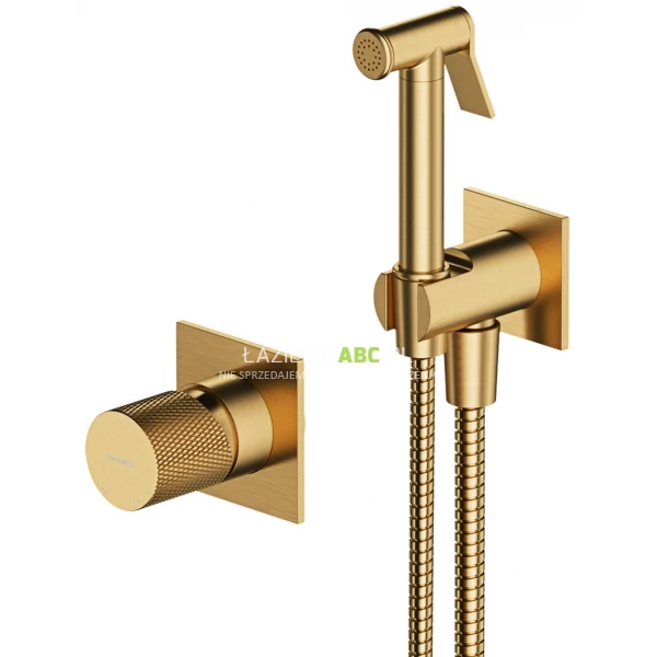 Bateria bidetowa podtynkowa z rączką typu bidetta Omnires CONTOUR SYSCTBI1GLB złoto szczotkowane