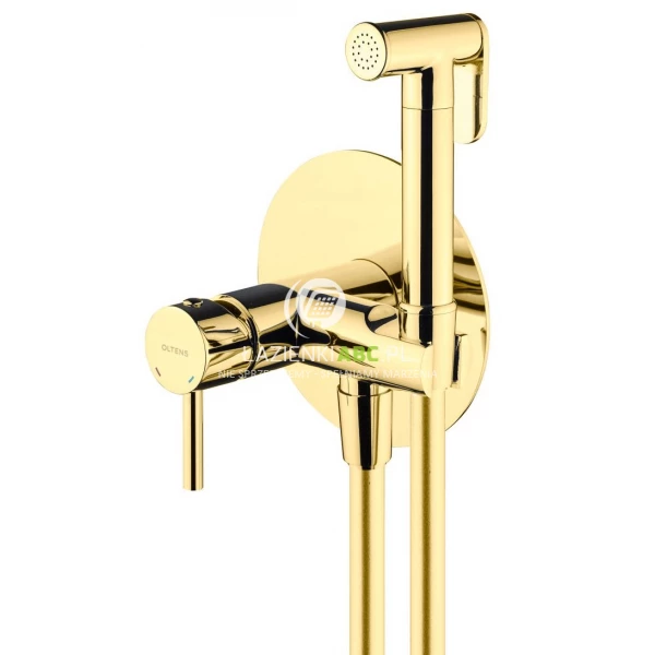 Bateria bidetowa podtynkowa ze słuchawką prysznicową Oltens MOLLE 31100800 złota