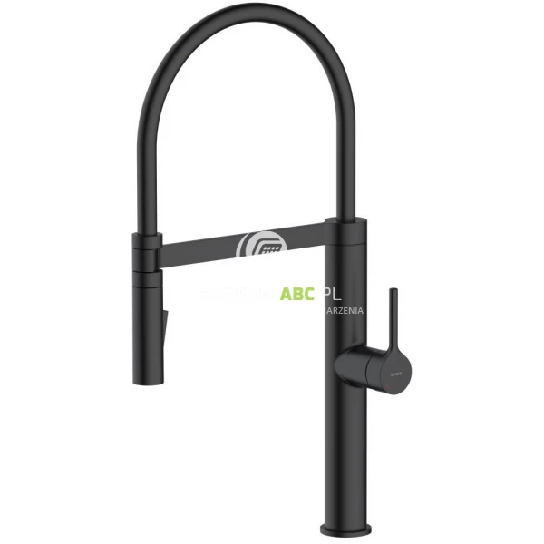 Bateria kuchenna z wyciąganą wylewką Oltens BORGA 35207300 czarna mat