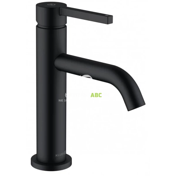 Bateria umywalkowa 19,5 cm + korek klik-klak Kludi NOVA FONTE PURA 202883915 czarna mat