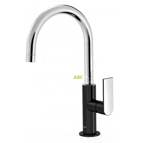 Bateria umywalkowa Tres LOFT COLORS 20020505NE czarna/chrom