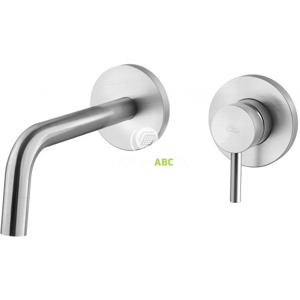 Bateria umywalkowa podtynkowa 175 mm Paffoni LIGHT LIG006ST70 stal szczotkowana