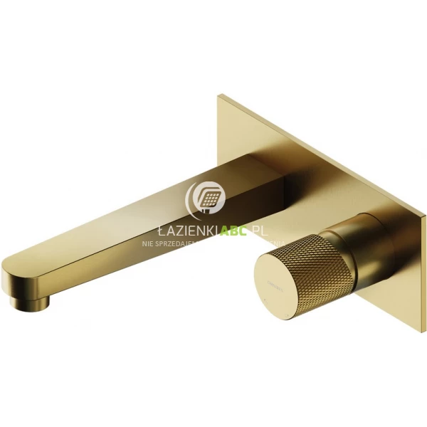 Bateria umywalkowa podtynkowa Omnires CONTOUR CT8015GLB złoty szczotkowany