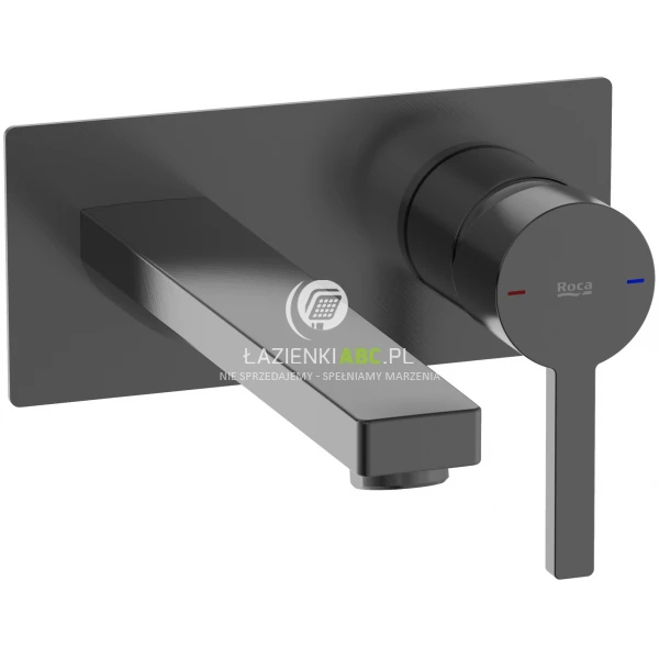 Bateria umywalkowa podtynkowa Roca NAIA A5A3596NM0 brushed titanium black