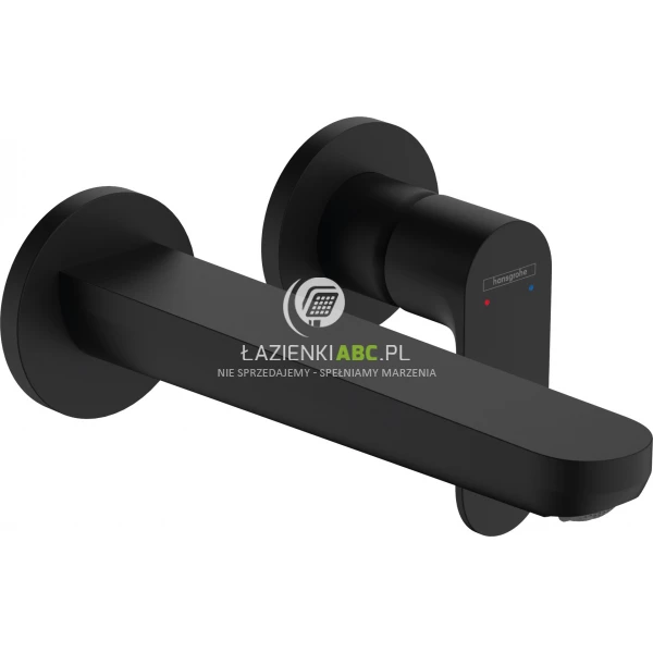 Bateria umywalkowa podtynkowa z wylewką 20 cm Hansgrohe REBRIS S 72528670 czarna mat