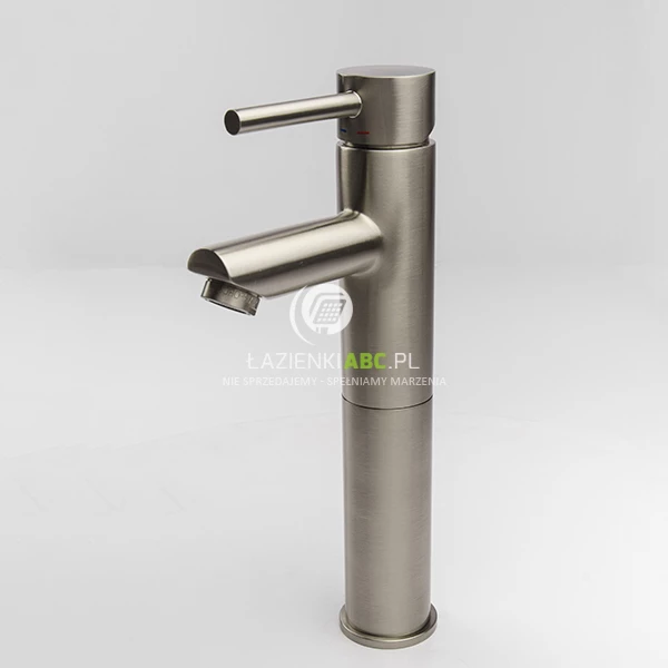 Bateria umywalkowa wysoka Paffoni STICK SK071ST120 stal szczotkowana