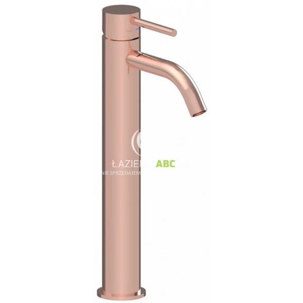 Bateria umywalkowa wysoka bez korka Paffoni LIG081ROSE złota różowa