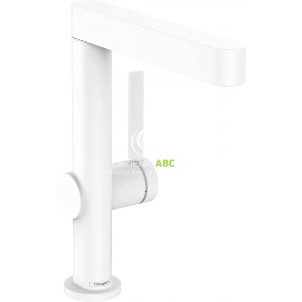 Bateria umywalkowa z obrotową wylewką + korek klik-klak Hansgrohe FINORIS 76060700 biała mat