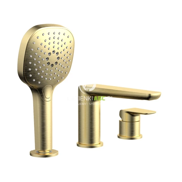 Bateria wannowa 3-otworowa Excellent CLEVER 2.0 AREX.4134GB złoty szczotkowany