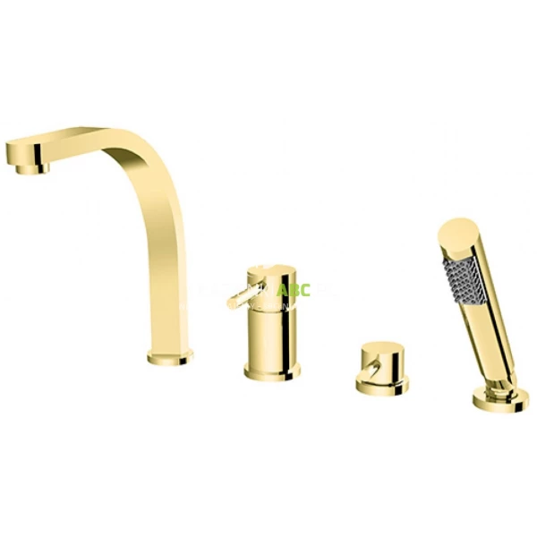 Bateria wannowa 4-otworowa Besco DECCO BW-D4-ZL złota