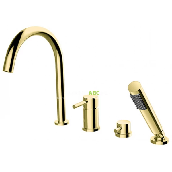 Bateria wannowa 4-otworowa Besco ILLUSION BW-I4-ZL złota