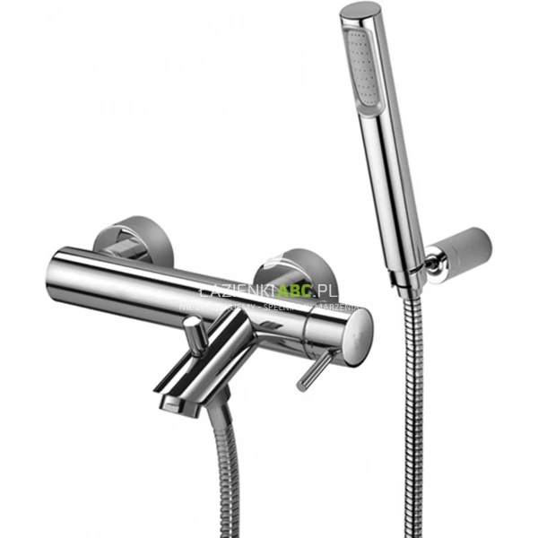 Bateria wannowa ścienna z zestawem natryskowymPaffoni Fonte LIGHT LIG 023