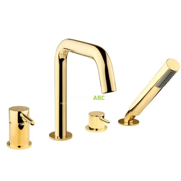 Bateria wannowo-prysznicowa 4 otworowa Oltens MOLLE 34200800 złota