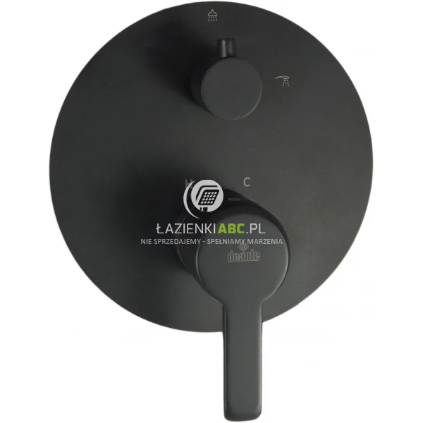Bateria wannowo-prysznicowa podtynkowa Deante ARNIKA NERO BQA N44P czarny mat