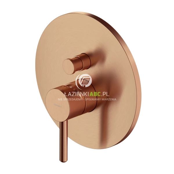Bateria wannowo-prysznicowa podtynkowa Omnires Y Y1235CPB miedź szczotkowana