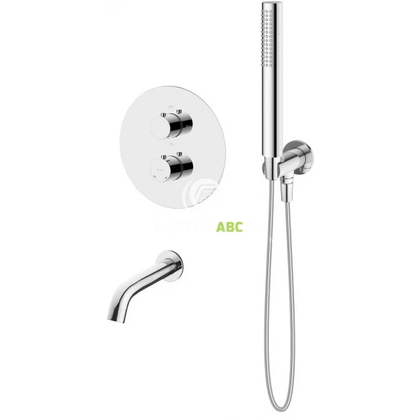 Zestaw wannowo-prysznicowy podtynkowy + wylewka Oltens KATLA 36610100