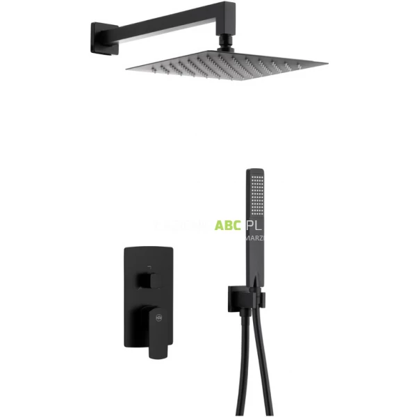Zestaw prysznicowy podtynkowy KFA MOKAIT 5539-511-81 czarna