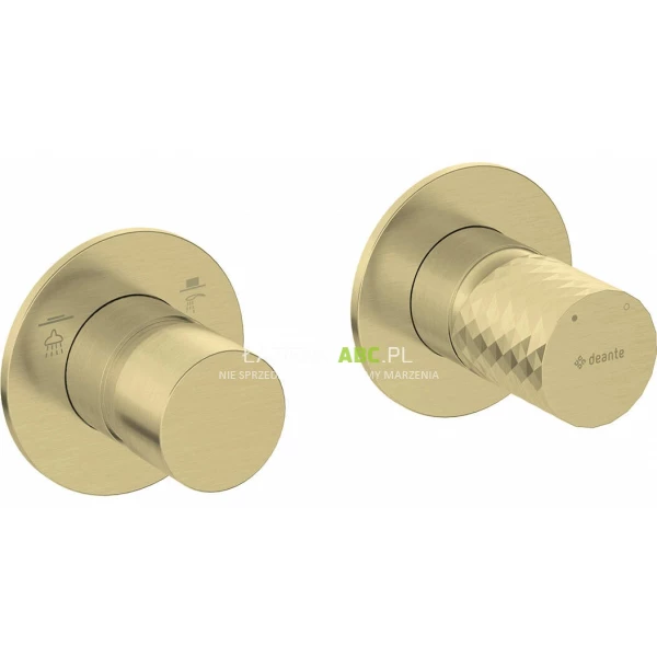 Bateria wannowo-prysznicowa pozioma podtynkowa Deante SILIA HEXA BHS R46P złoty szczotkowany