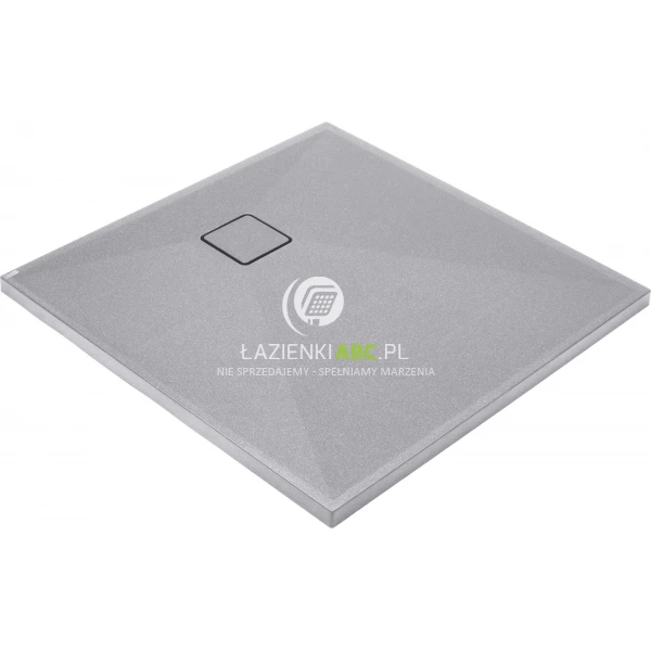 Brodzik granitowy kwadratowy 80x80 Deante CORREO KQR S42B szary metalik