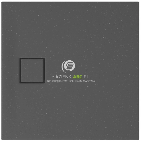 Brodzik kwadratowy 80x4 z syfonem Cersanit TAKO SLIM S932-161 szary mat