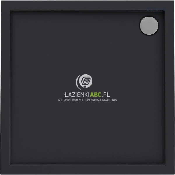 Brodzik kwadratowy 80x80 Oltens SUPERIOR 17002300 czarny mat