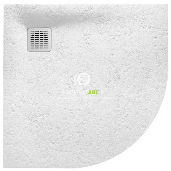 Brodzik półokrągły 90 cm z syfonem w komplecie Roca TERRAN AP10538438401100 biały