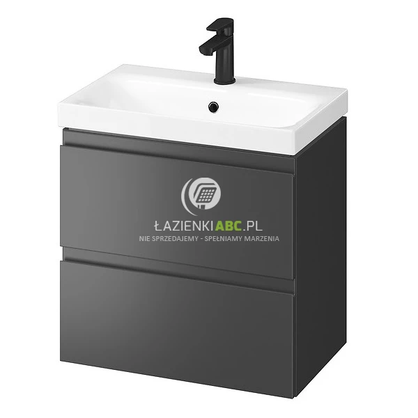 Cersanit MODUO SLIM Szafka + umywalka 60 cm S801-469-DSM  antracytowa mat