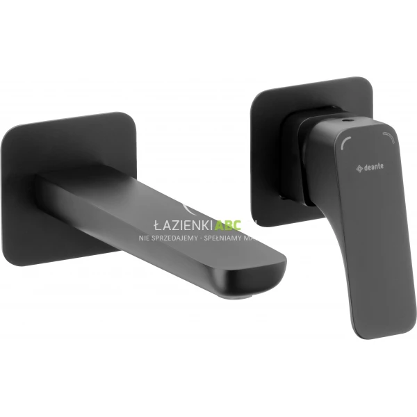 Czarna bateria umywalkowa podtynkowa Deante HIACYNT NERO BQH N54L