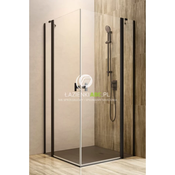 Czarna kabina prysznicowa 90x200 Radaway NES BLACK KDD II 10031090-54-01R prawe