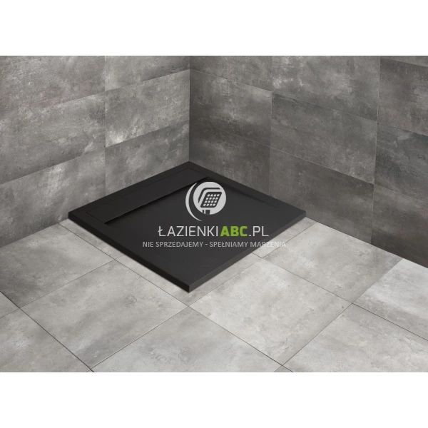 Czarny brodzik kwadratowy 100x100 Radaway TEOS C HTC100100-54