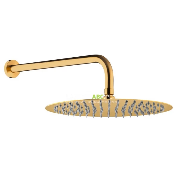 Deszczownica 30 cm z ramieniem Oltens VINDEL 36014810 złoto szczotkowane