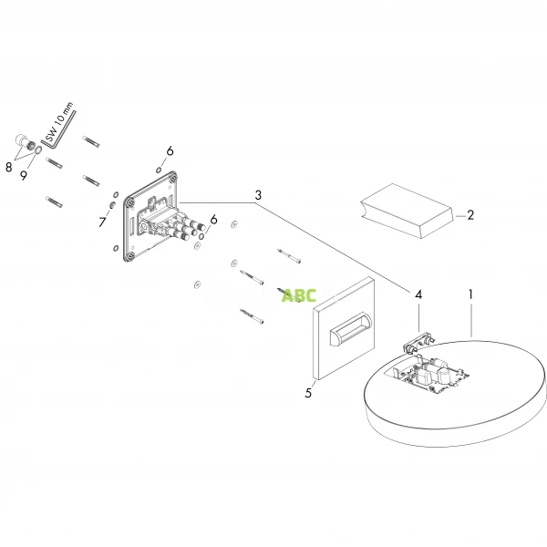 Deszczownica okrągła 36 cm ścienna Hansgrohe RAINFINITY 26230000