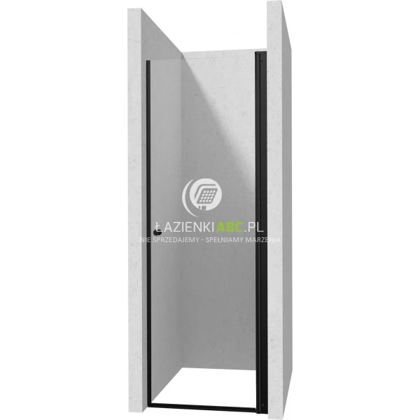 Drzwi prysznicowe 50 cm wahadłowe Deante KERRIA PLUS KTSWN45P czarny mat