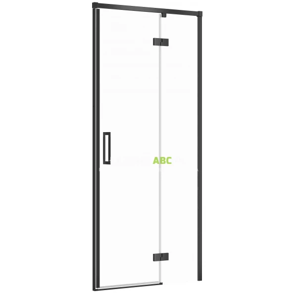 Drzwi prysznicowe 90x195 Cersanit LARGA S932-124 czarne/prawe