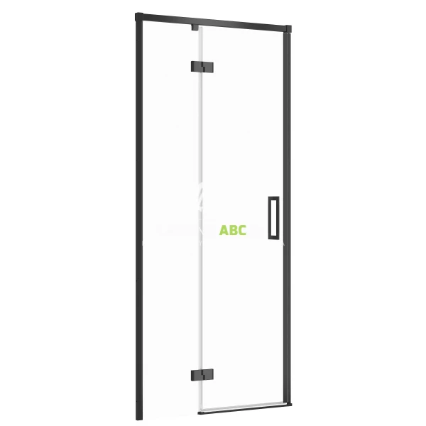 Drzwi prysznicowe 90x195 Cersanit LARGA S932-128 czarne/lewe