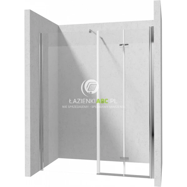 Drzwi prysznicowe do wnęki 140cm Deante KERRIA PLUS KTSX047P,KTS 011X,KTS 037P d/składane 70 + ścianka 70