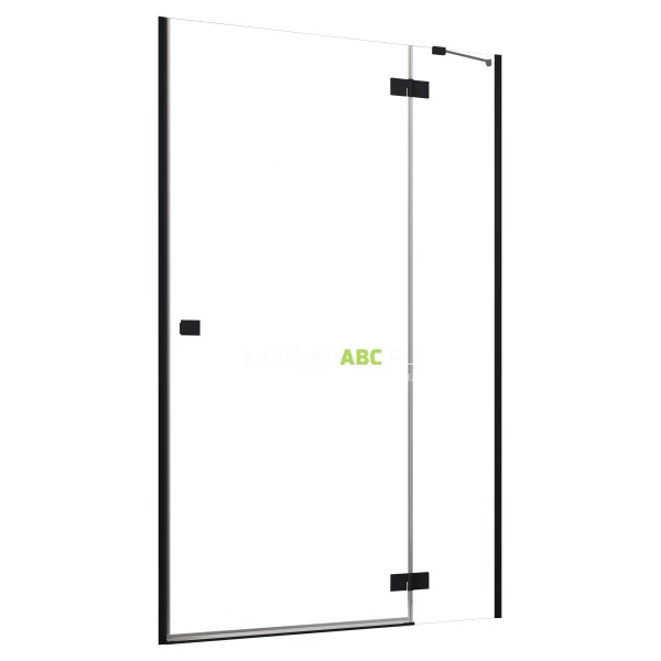 Drzwi prysznicowe wnękowe 130x200 Radaway ESSENZA NEW BLACK DWJ 1385017-54-01R prawe/czarny