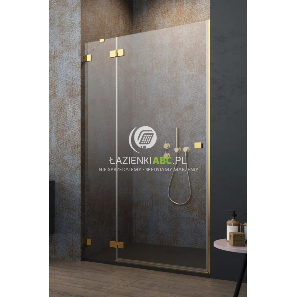 Drzwi prysznicowe wnękowe 130x200 Radaway ESSENZA PRO GOLD DWJ 10099130-09-01L złote/lewe