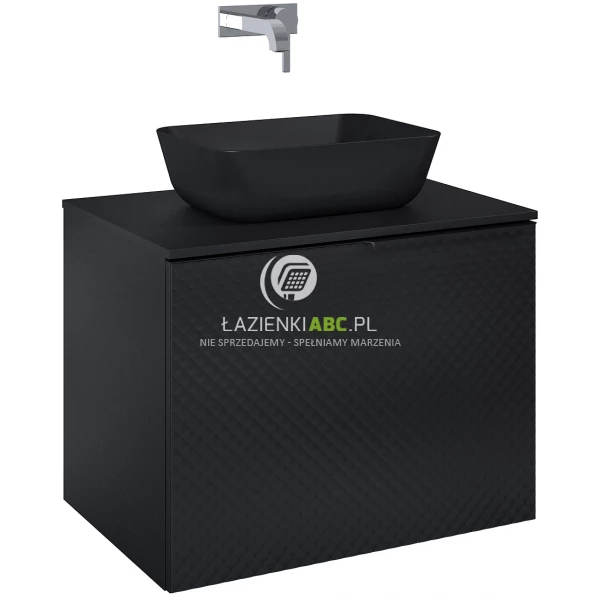 Elita GLAM Szafka podumywalkowa 70 cm 1S + 1S RE010700167160 czarna mat