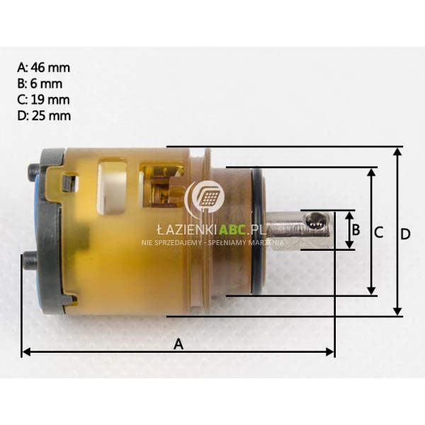 Głowica ceramiczna 25 mm do baterii ELYS: 070, 080, 130,133 Paffoni / Fonte ZA 91180