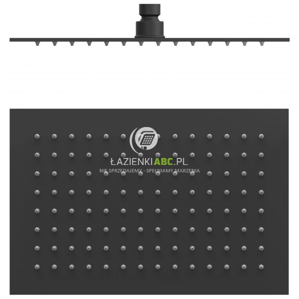 Głowica natryskowa kwadratowa z kolankiem 30x20 Tres BARRAS Y DUCHA EXCL 134315007NM czarna mat