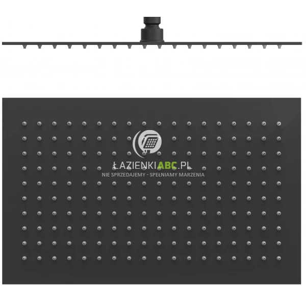 Głowica natryskowa kwadratowa z kolankiem 40x25 Tres BARRAS Y DUCHA EXCL 134315008NM czarna mat
