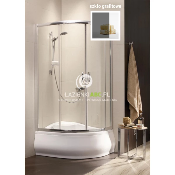 Kabina asymetryczna 100x80x170 Radaway PREMIUM PLUS E 30481-01-05N grafit