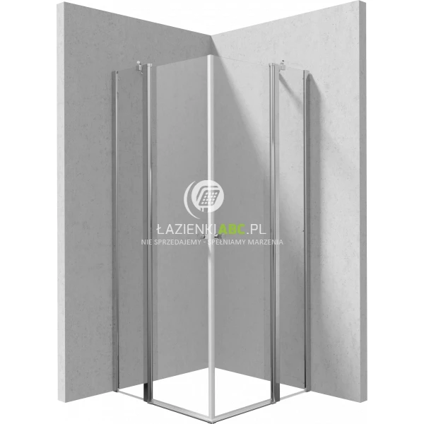 Kabina kwadratowa 100x100 Deante KERRIA PLUS KTSU043P,KTSU043P podwójne drzwi uchylne